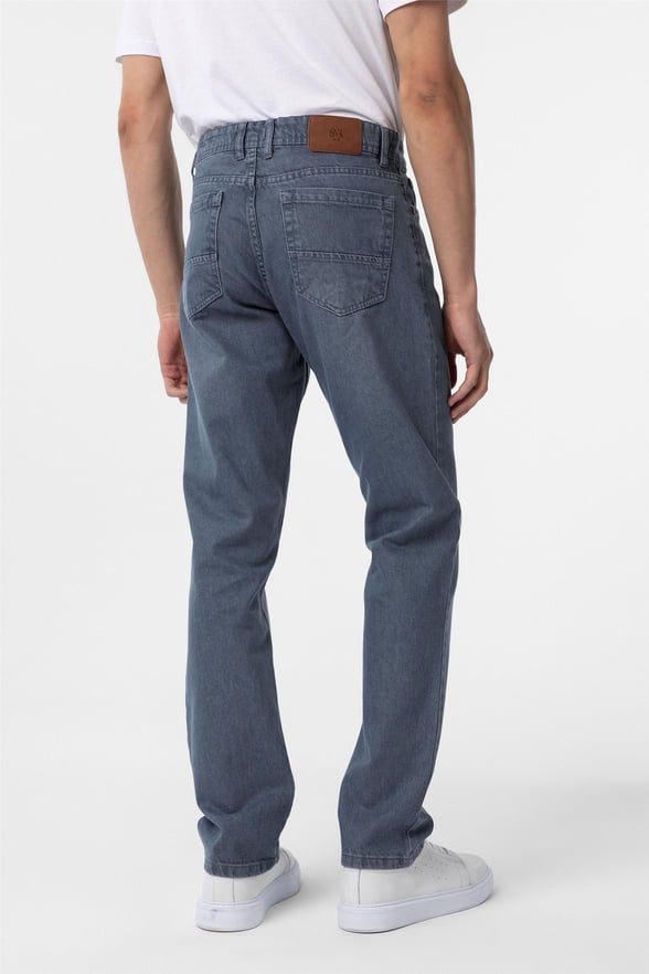 Gri Regular Denim Pantolon