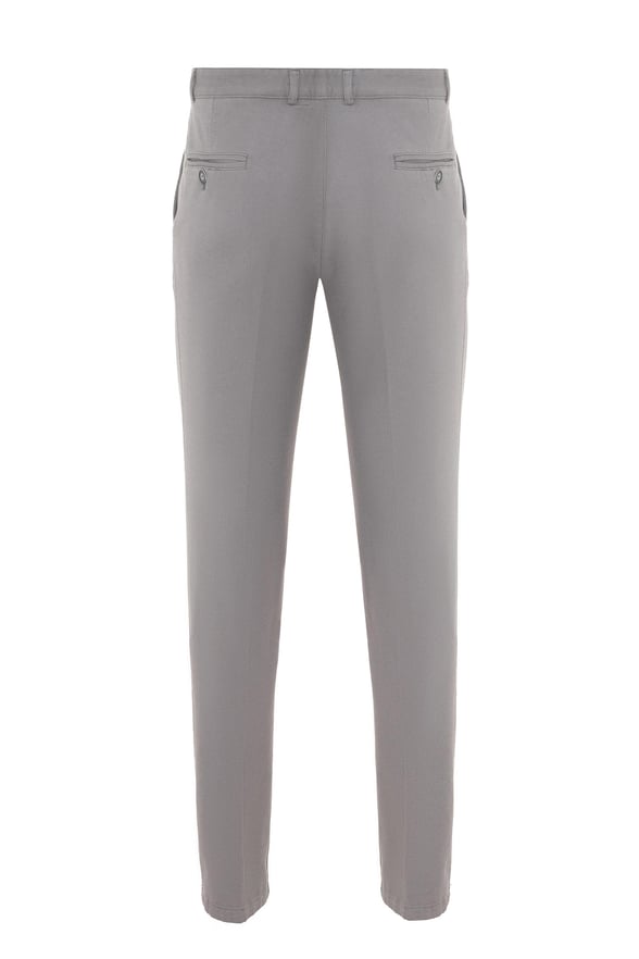 Gri Regular Düz Pantolon