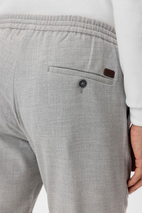 Gri Slim Armürlü Jogger Pantolon
