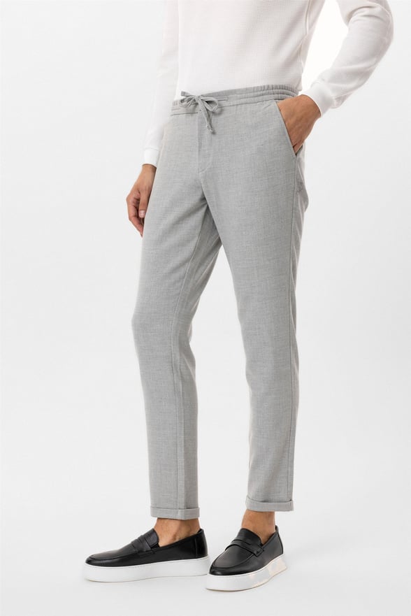 Gri Slim Armürlü Jogger Pantolon