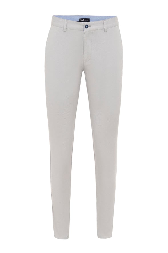 Gri Slim Armürlü   Pantolon