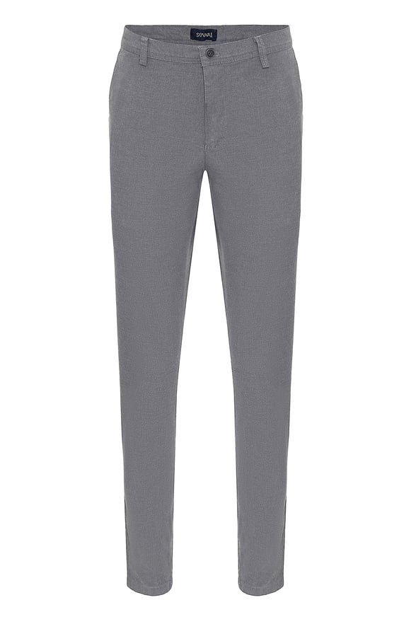 Gri Slim Armürlü   Pantolon