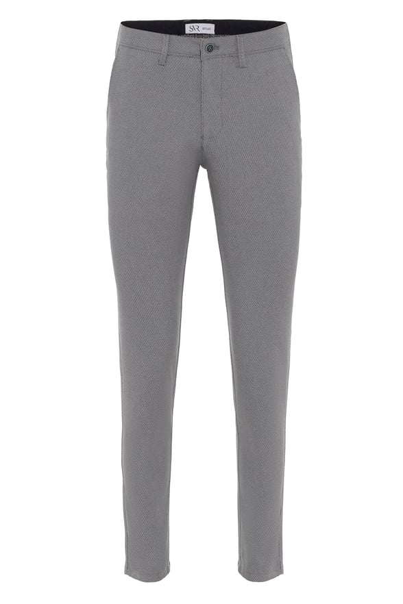 Gri Slim Armürlü   Pantolon