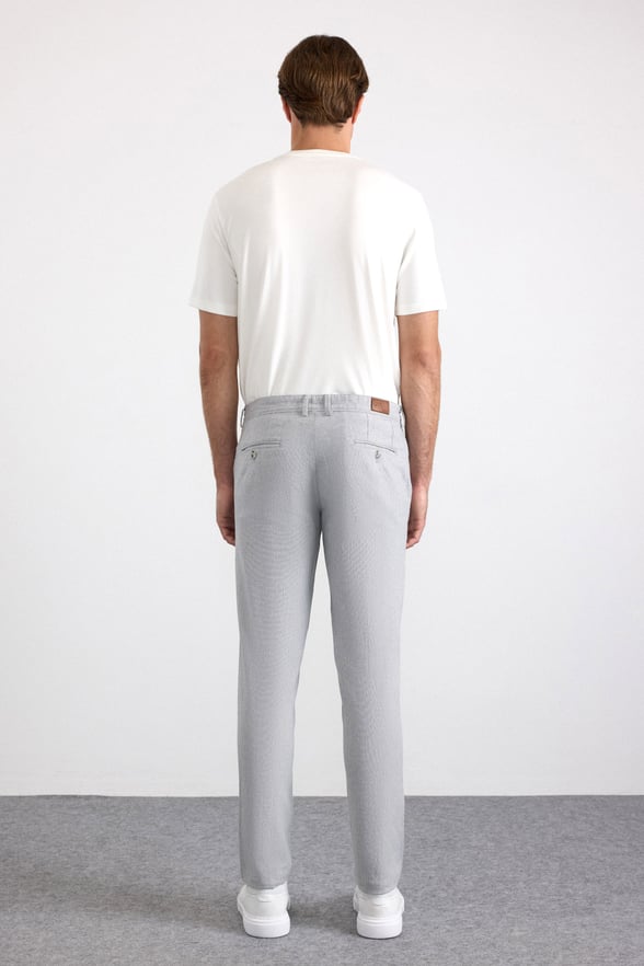 Gri Slim Casual Pantolon