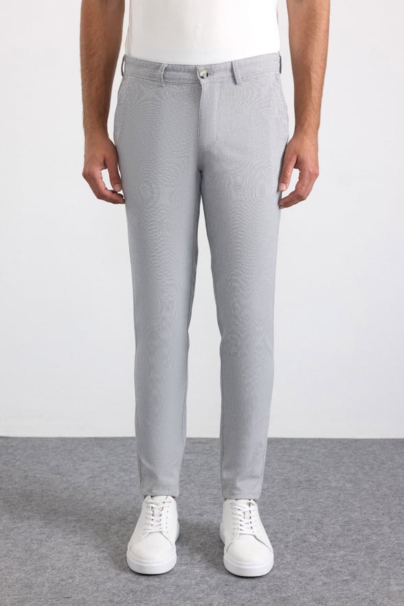 Gri Slim Casual Pantolon