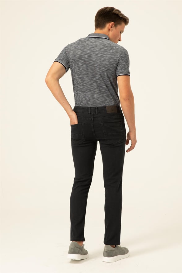 Gri Slim Denim   Pantolon