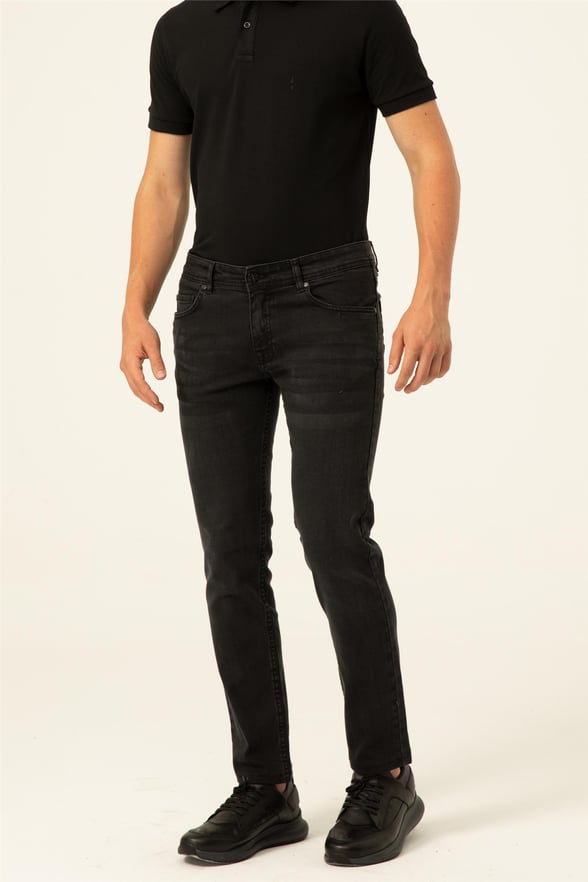 Gri Slim Denim   Pantolon