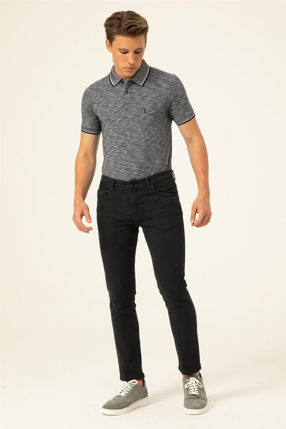 Gri Slim Denim   Pantolon