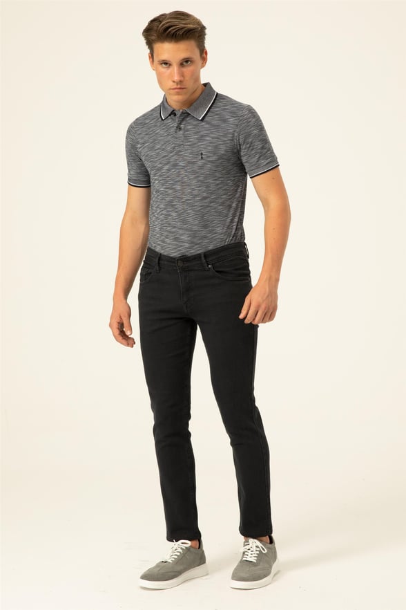 Gri Slim Denim   Pantolon