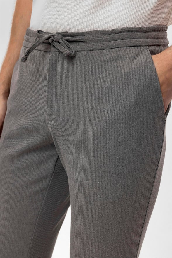 Gri Slim Desenli   Jogger Pantolon