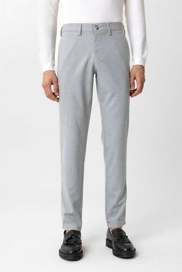 Gri Slim Desenli Pantolon