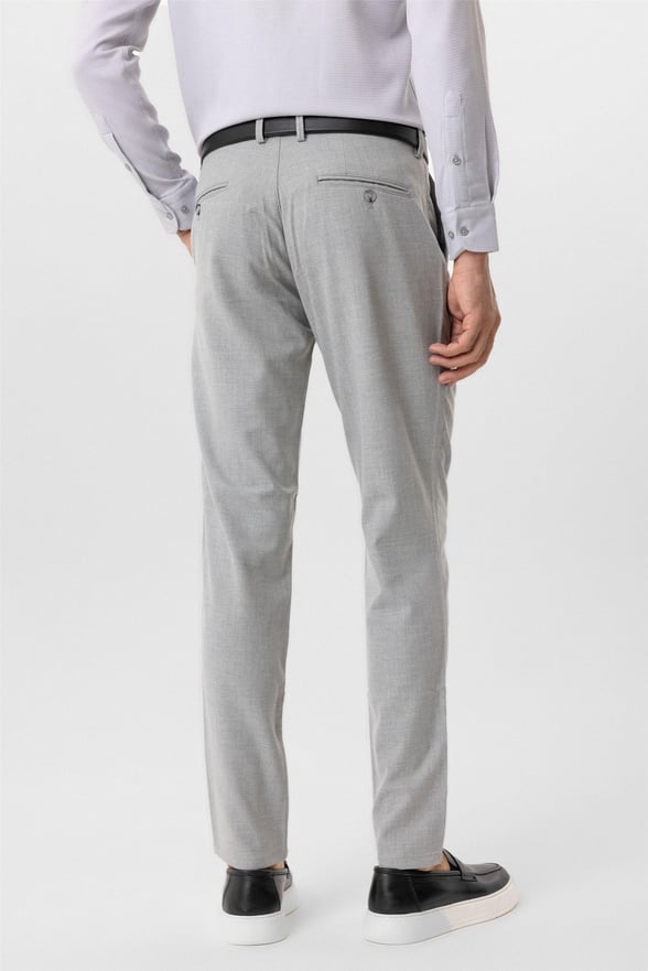 Gri Slim Desenli Pantolon