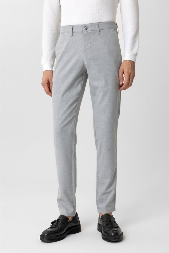 Gri Slim Desenli Pantolon