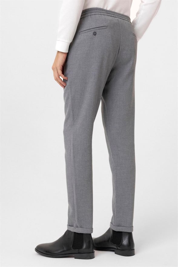 Gri Slim Düz Jogger Pantolon