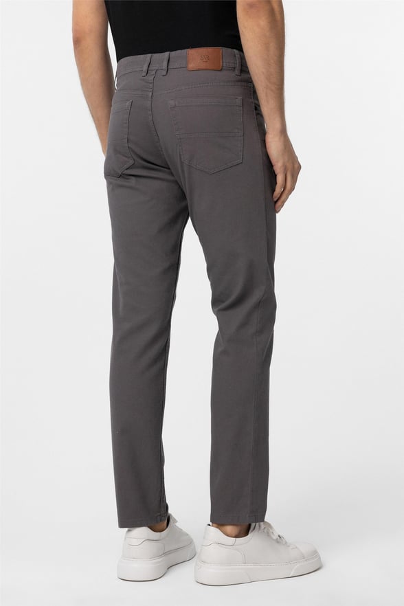 Gri Slim Düz Pantolon