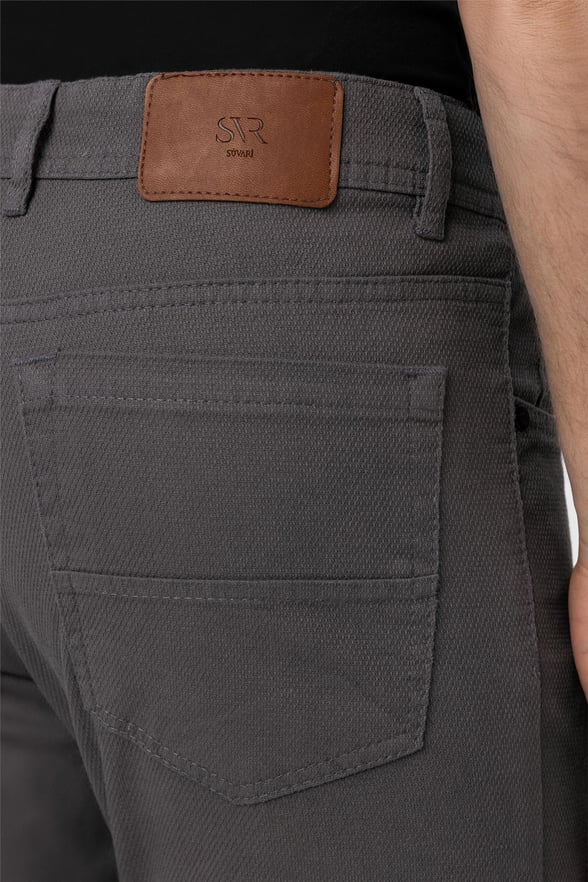 Gri Slim Düz Pantolon