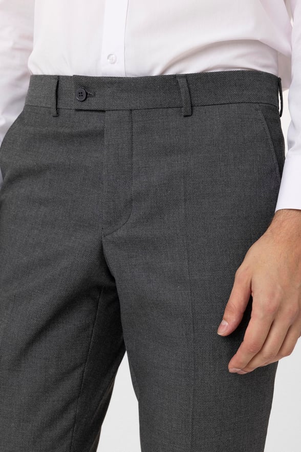 Gri Slim Fit Desenli Kumaş Pantolon