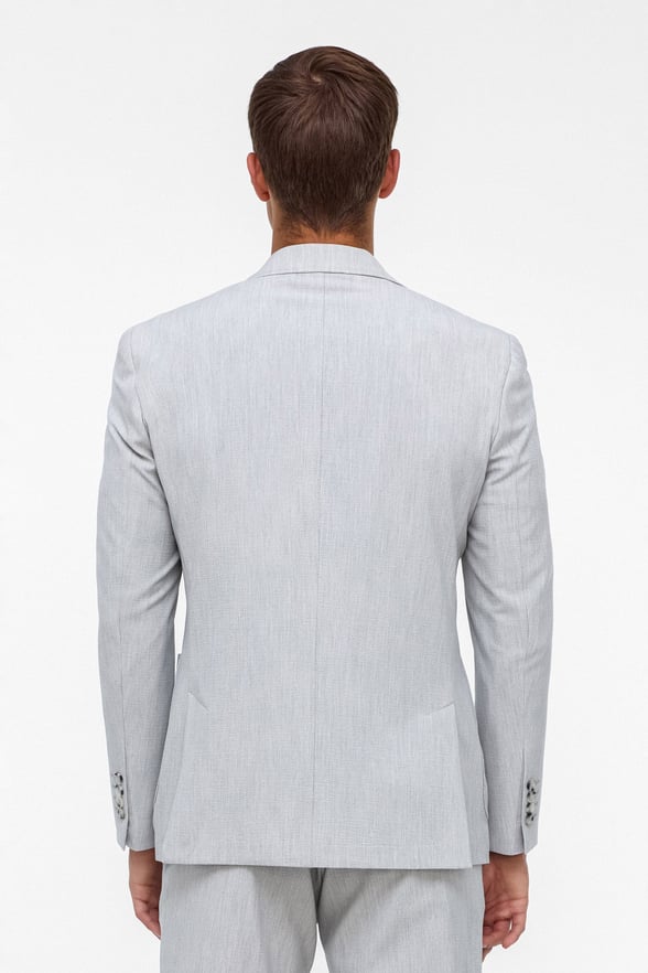 Gri Slim Fit Desenli Mono Yaka 6 Drop Spor Takım Elbise