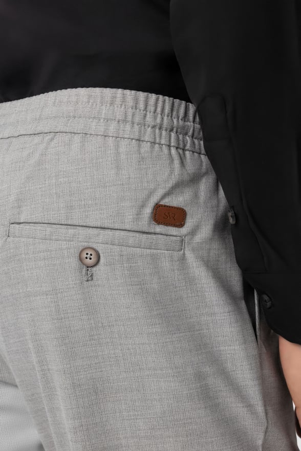 Gri Slim Fit Düz Jogger Pantolon