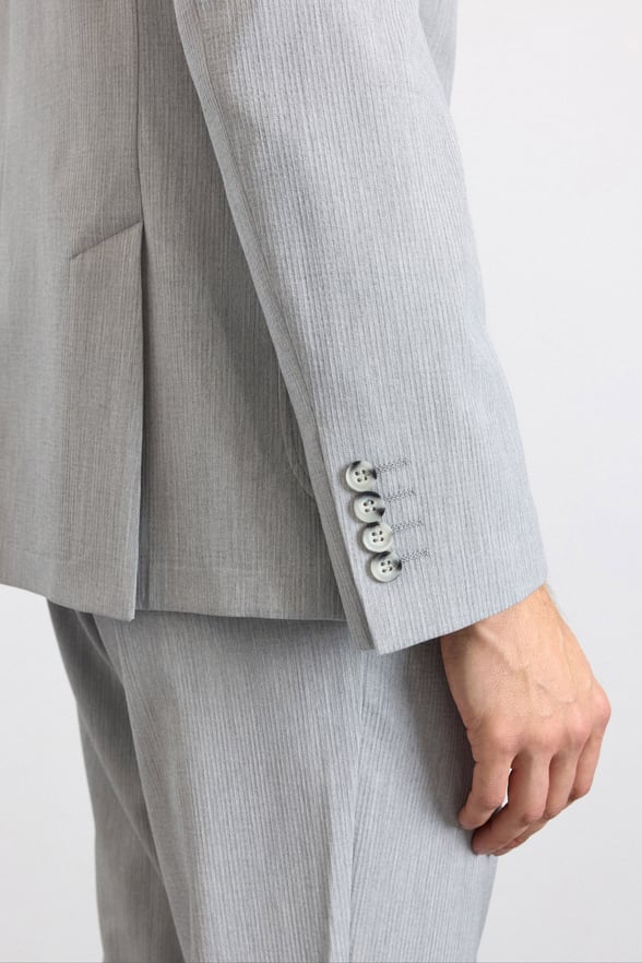 Gri Slim Mono Yaka Düz Torba Cep 6 Drop Spor Takım Elbise