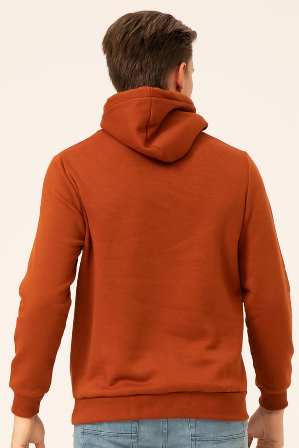 Gül Kurusu Regular Düz Kapişonlu Yaka  Sweatshirt