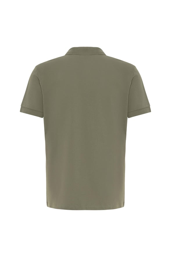 Haki Regular Armürlü Polo Yaka Tişört