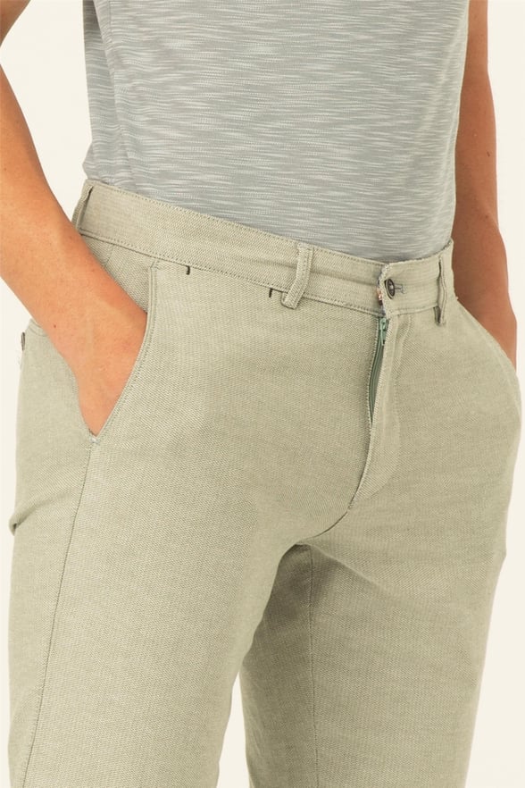 Haki Slim Armürlü   Pantolon