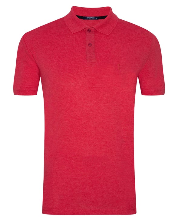 Koyu Bordo Regular Armürlü Polo Yaka  Tişört