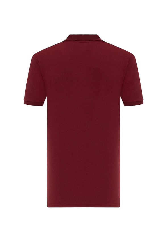 Koyu Bordo Regular Armürlü Polo Yaka  Tişört