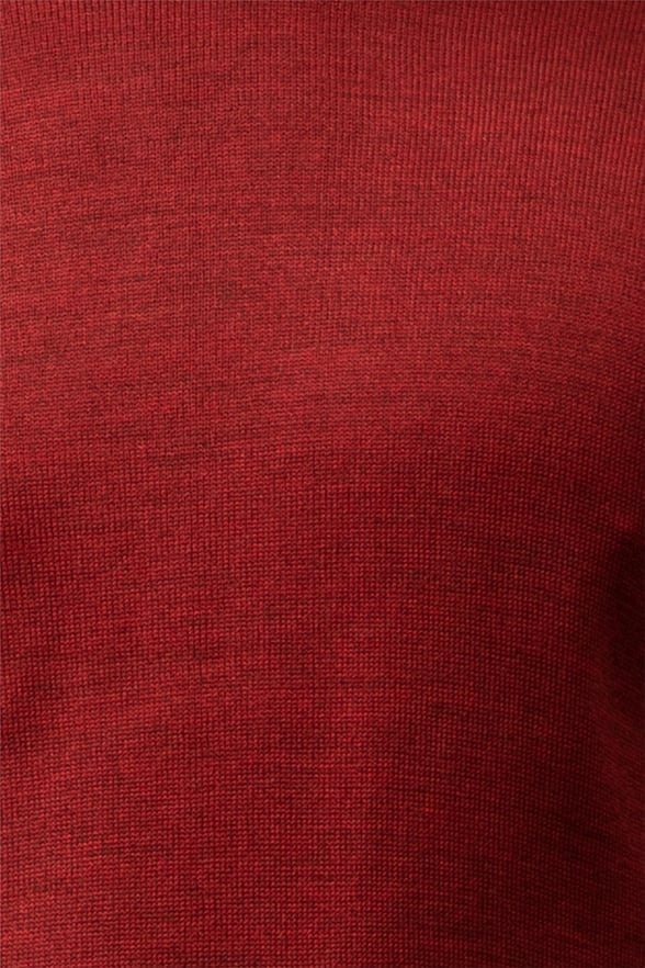 Koyu Bordo Regular Düz Balıkçı Yaka  Triko