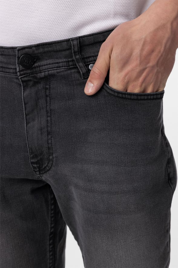 Koyu Gri Süper Slim Denim Pantolon
