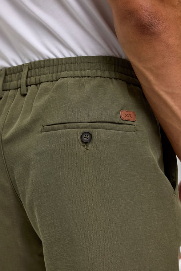 Koyu Haki Slim Armürlü Jogger Pantolon
