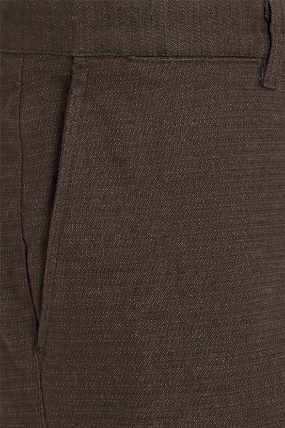 Koyu Kahve Regular Armürlü   Pantolon