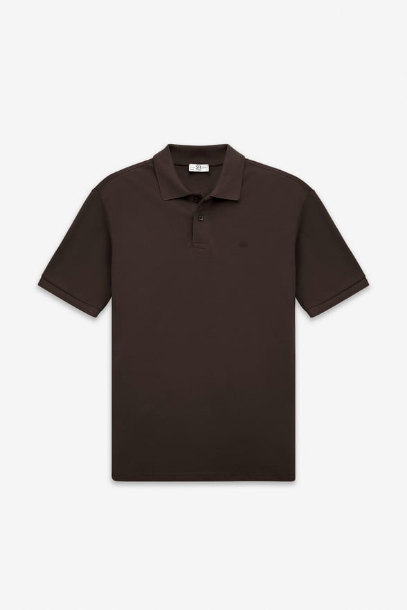 Koyu Kahve Regular Düz Baskısız Pike Düğmeli Polo Yaka Standart Tişört