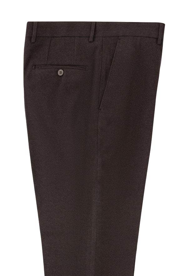 Koyu Kahve Regular Düz Pantolon