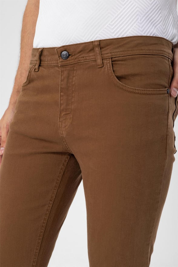 Koyu Kahve Slim 5 Cep Kalıp Düz   Pantolon