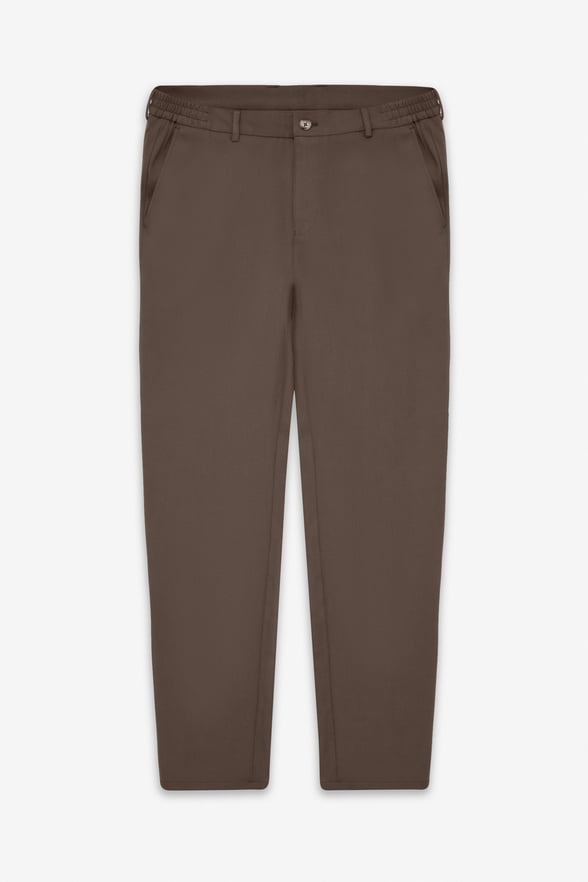 Koyu Kahve Slim Düz Jogger Pantolon