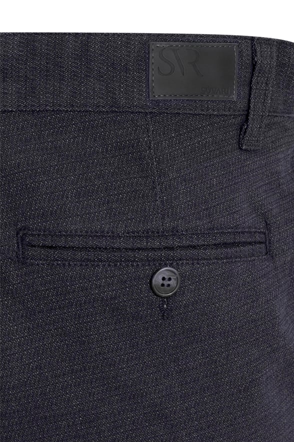 Lacivert Regular Armürlü   Pantolon