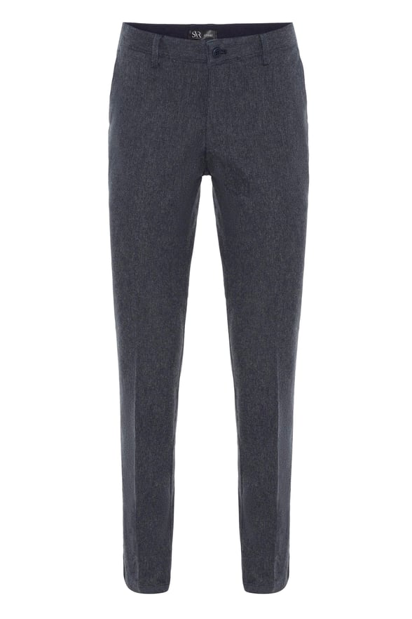 Lacivert Regular Armürlü   Pantolon