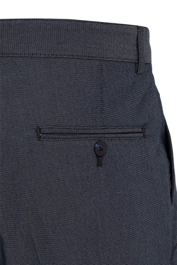 Lacivert Regular Armürlü Pantolon