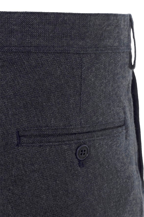Lacivert Regular Armürlü   Pantolon