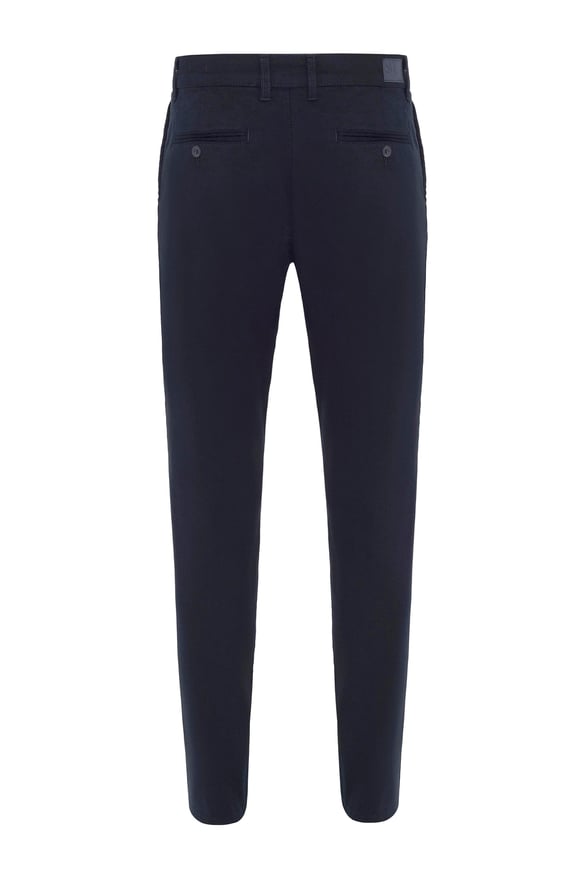 Lacivert Regular Armürlü Pantolon