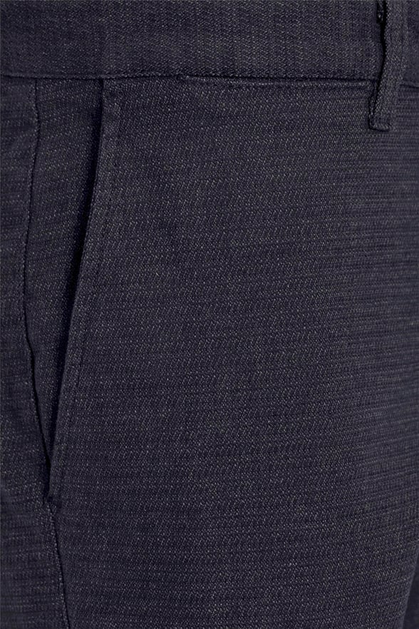 Lacivert Regular Armürlü   Pantolon
