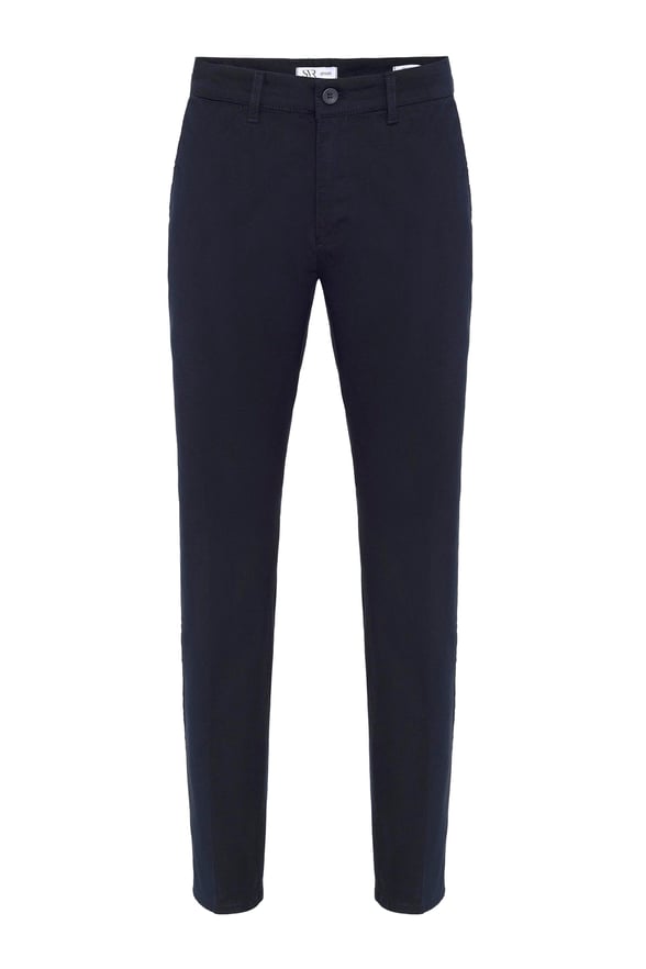 Lacivert Regular Armürlü Pantolon