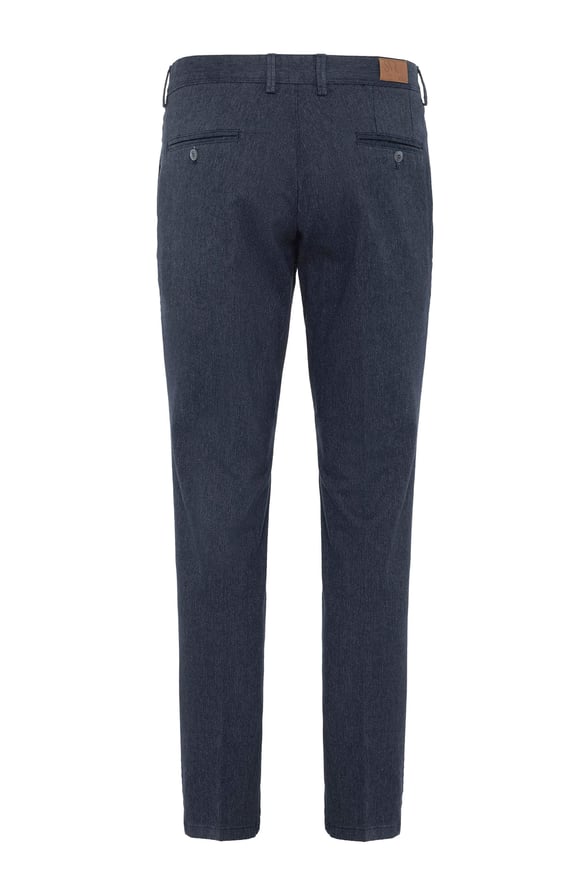 Lacivert Regular Armürlü Pantolon