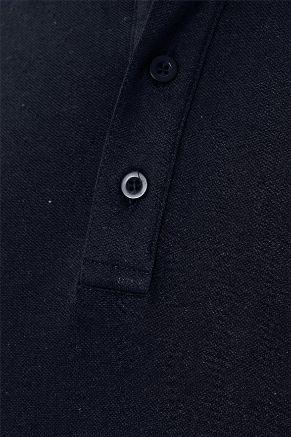Lacivert Regular Armürlü Polo Yaka  Tişört