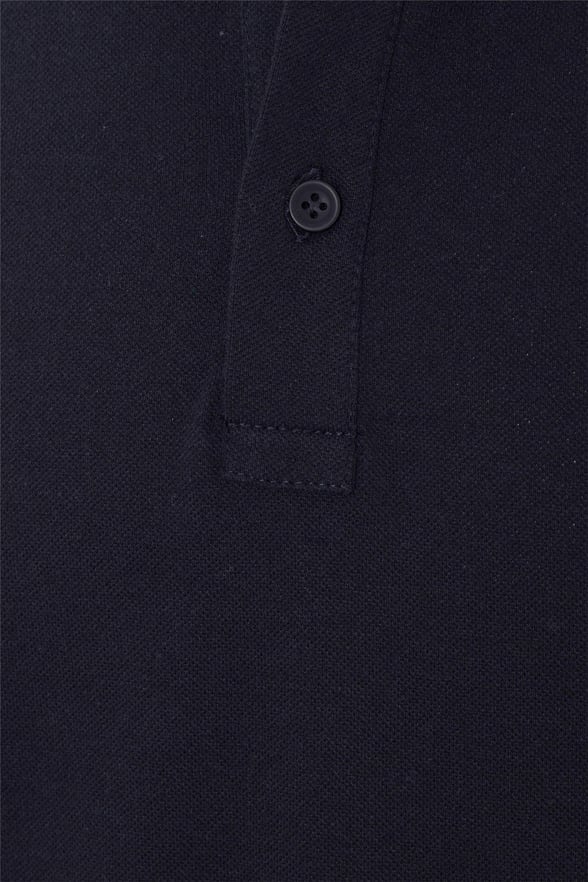 Lacivert Regular Armürlü Polo Yaka Tişört