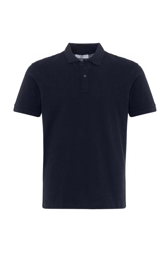 Lacivert Regular Armürlü Polo Yaka Tişört