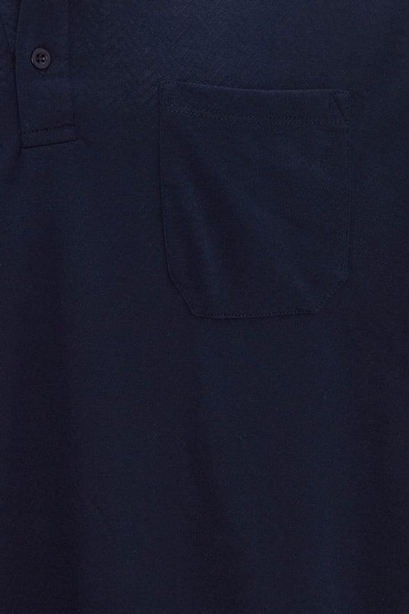 Lacivert Regular Armürlü Polo Yaka Tişört