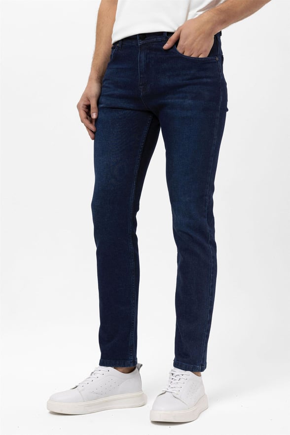 Lacivert Regular Denim Pantolon